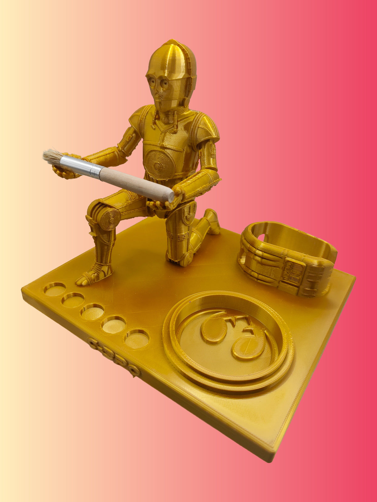 C3PO Inspired 3d Printed Vape Stand For Various Devices