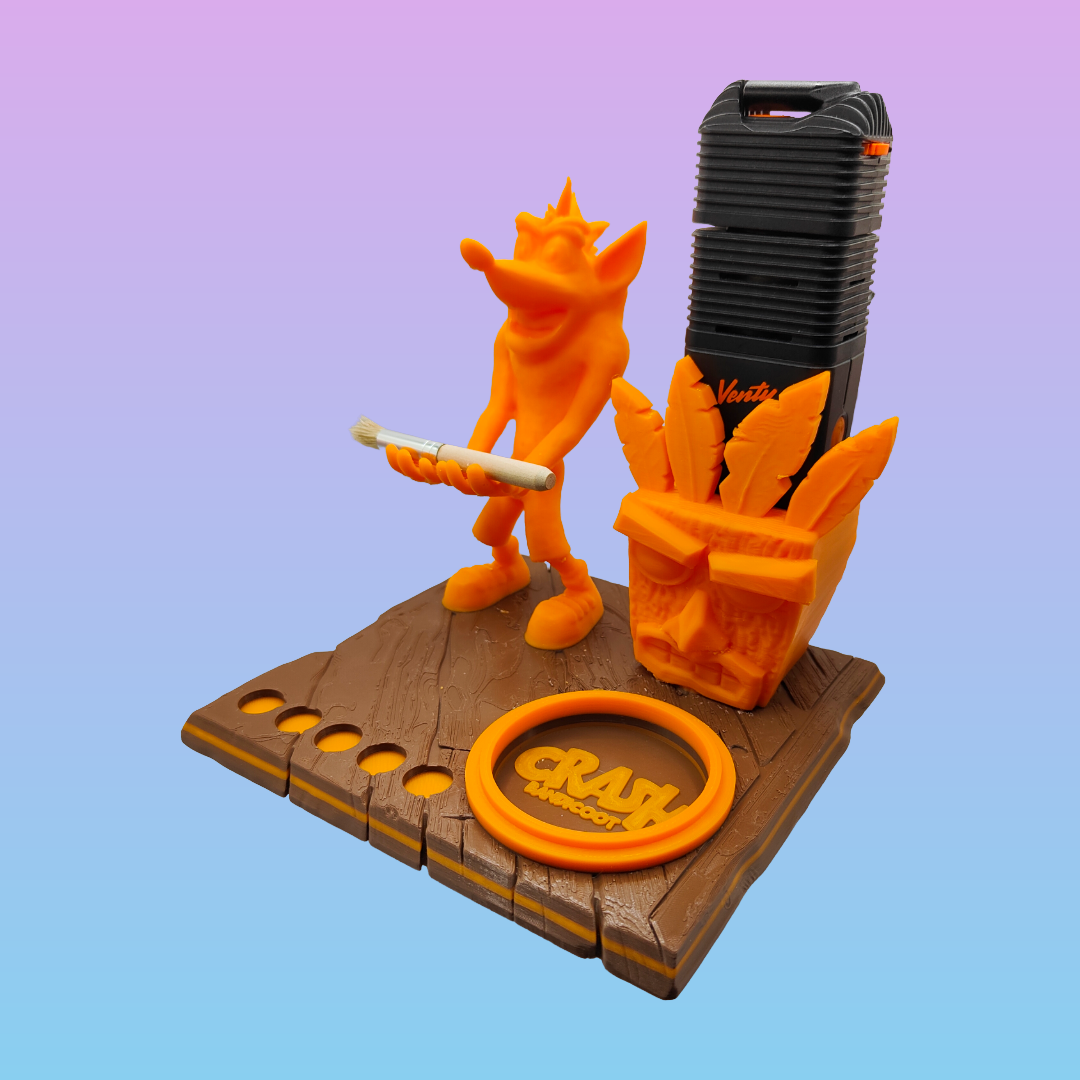 Crash Bandicoot Inspired 3d Printed Vape Stand For Various Devices