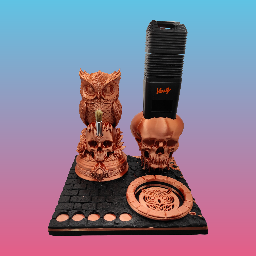 The Owl Of Omen 3d Printed Vape Stand For Various Devices