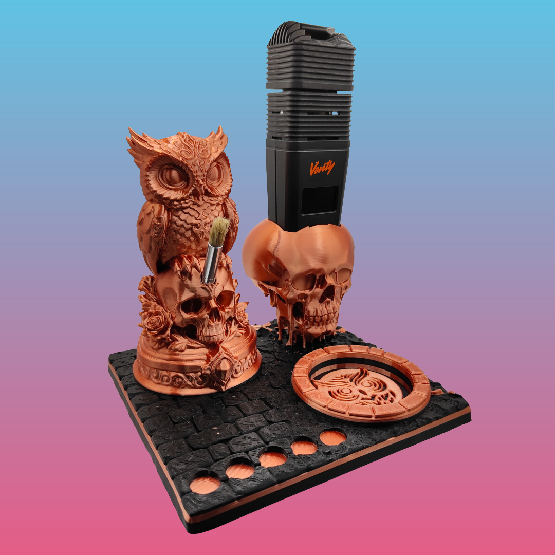 The Owl Of Omen 3d Printed Vape Stand For Various Devices