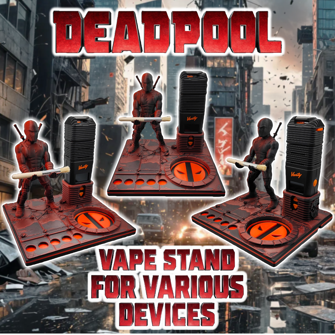 Deadpool Inspired Premium 3d Printed Vape Stand For Various Devices